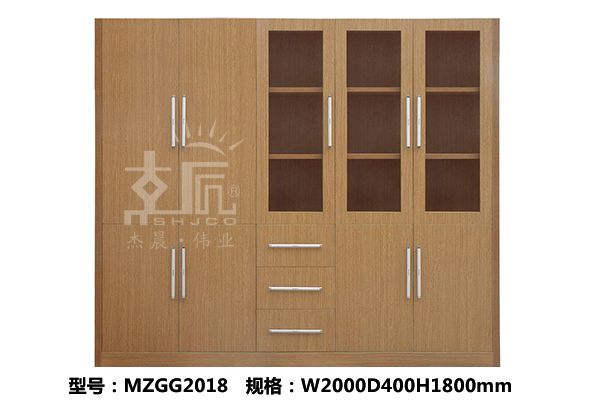 木質(zhì)文件柜板式竹木色系列產(chǎn)品展示-上海辦公家具